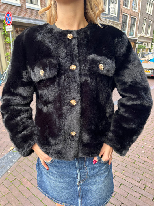 Faux fur fancy coat