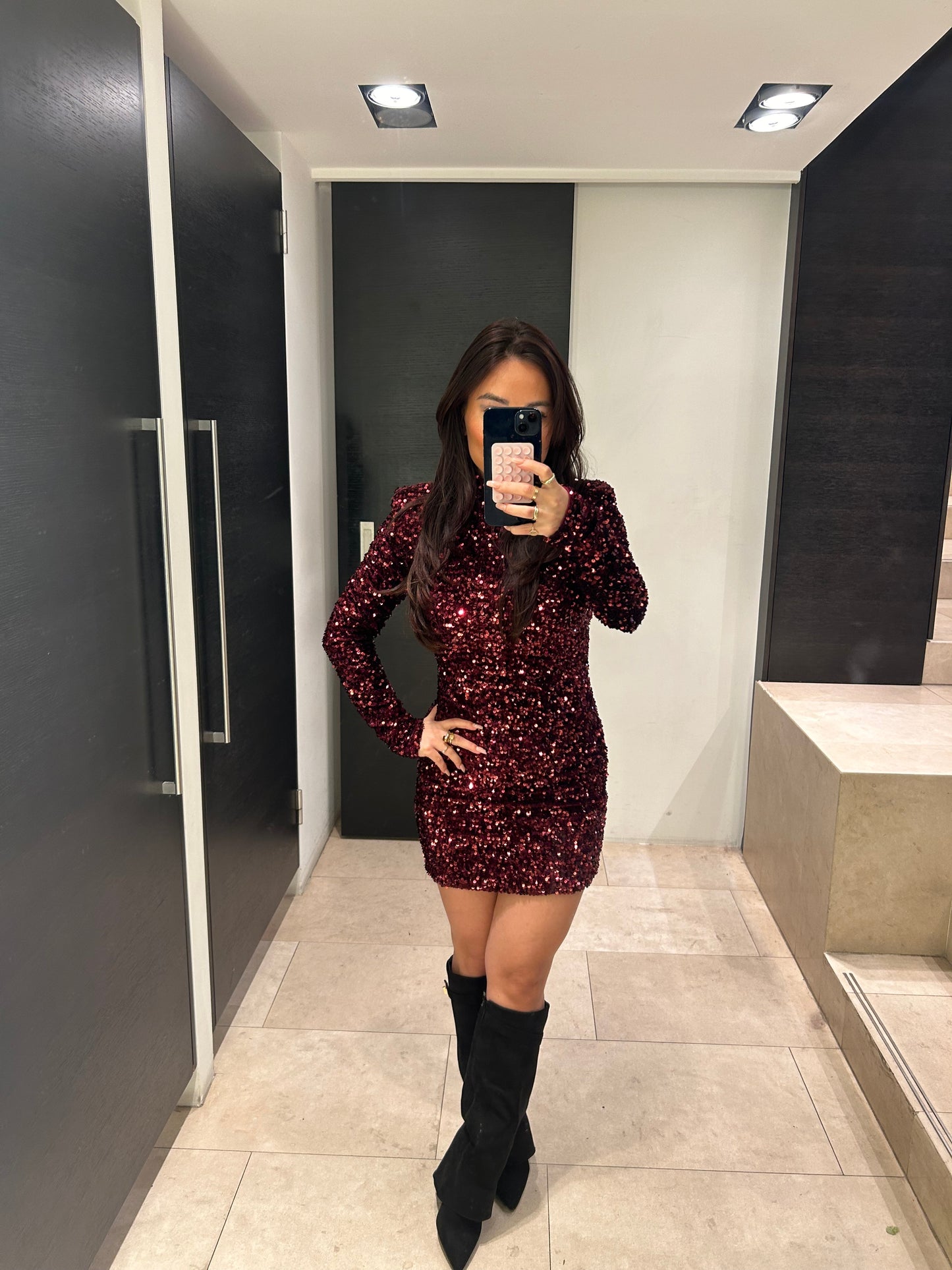 Belle burgundy dress