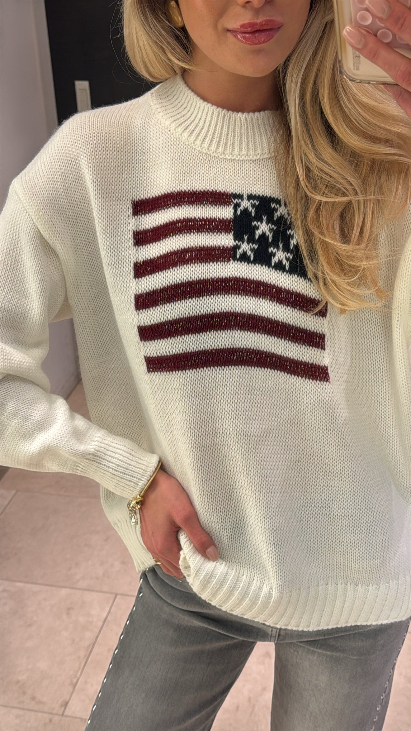 American flag sweater