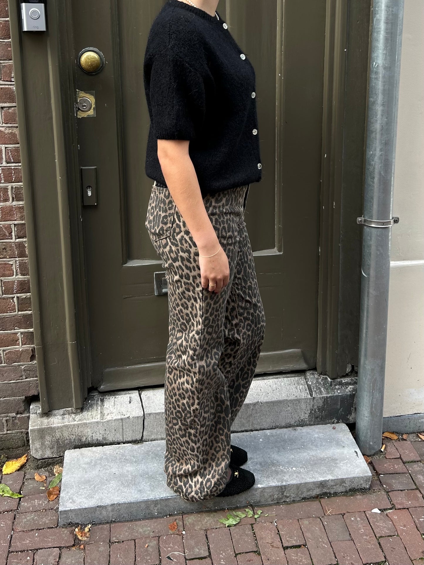 Leopard jeans