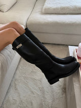Buckle Boots zwart kniehoog